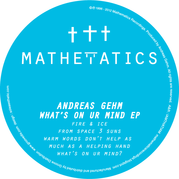 Andreas Gehm/WHAT'S ON UR MIND EP 12"