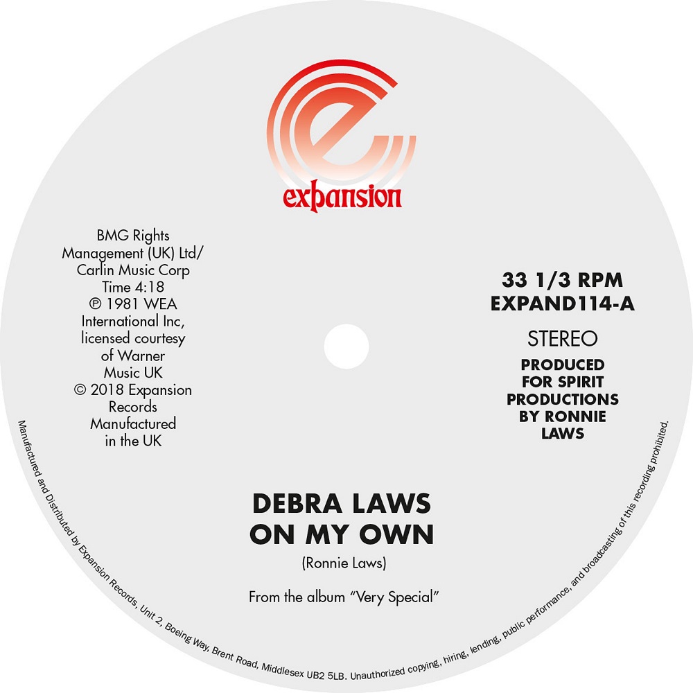 Debra Laws/ON MY OWN & VERY SPECIAL 12"