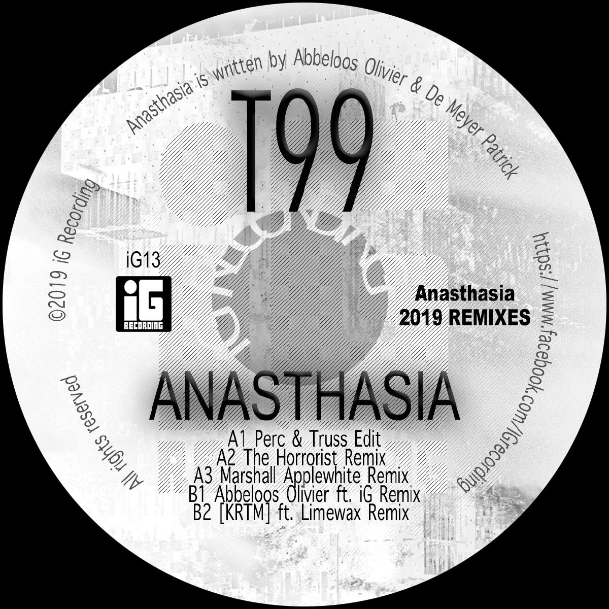 T99/ANASTHASIA (2019 REMIXES) 12"