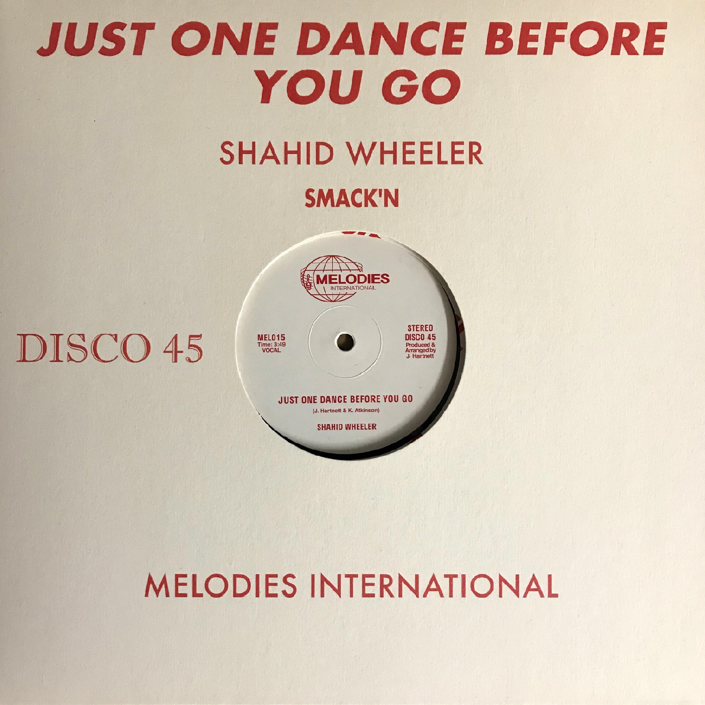 Shahid Wheeler/JUST ONE DANCE... 12"