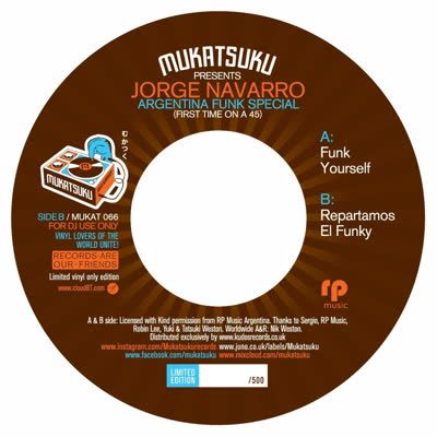 Jorge Navarro/FUNK YOURSELF 7"