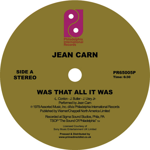 Jean Carne/WAS THAT ALL IT WAS 12"