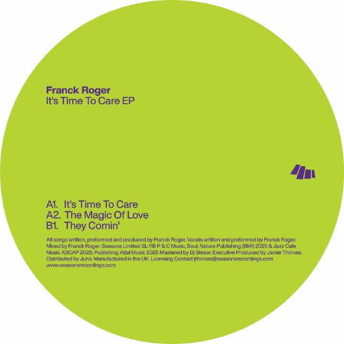 Franck Roger/IT'S TIME TO CARE EP 12"