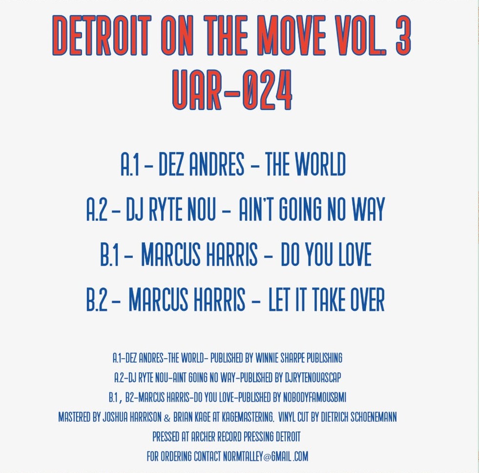 Various/DETROIT ON THE MOVE VOL. 3 12"