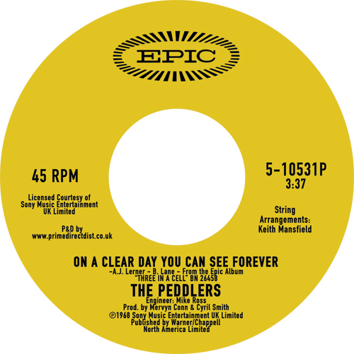 Peddlers/ON A CLEAR DAY YOU CAN SEE.. 7"