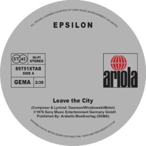 Epsilon/LEAVE THE CITY 12"