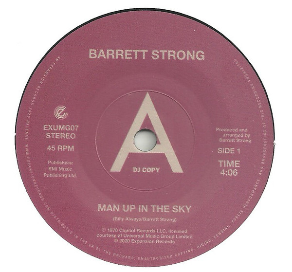 Barrett Strong/MAN UP IN THE SKY 7"