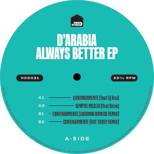 D'Arabia/ALWAYS BETTER EP 12"