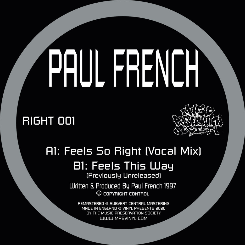 Paul French/FEELS SO RIGHT 12"