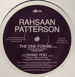 Rahsaan Patterson/THE ONE FOR ME 12"