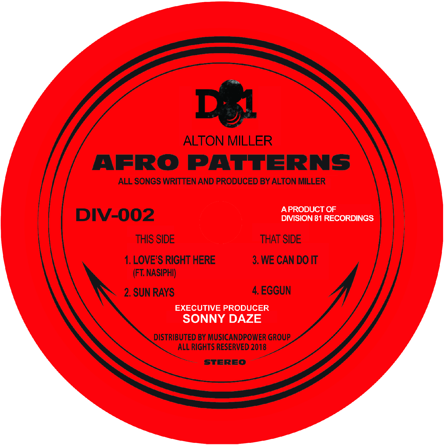 Alton Miller/AFRO PATTERNS EP 12"