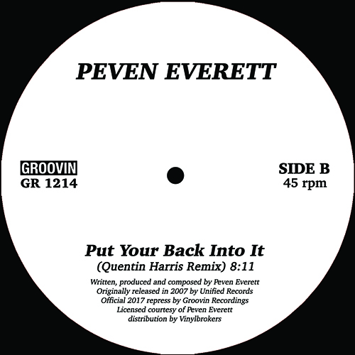 Peven Everett/PUT YOUR BACK INTO IT 12"