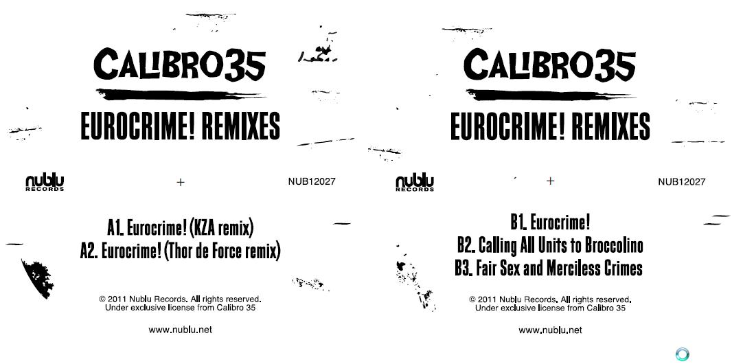 Calibro 35/EUROCRIME! REMIXES EP 12"