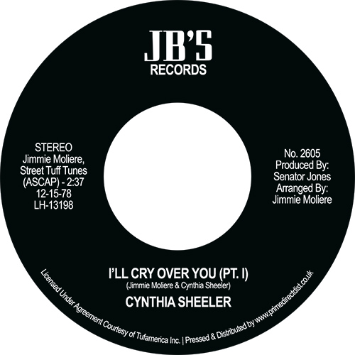 Cynthia Sheeler/I'LL CRY OVER YOU 7"