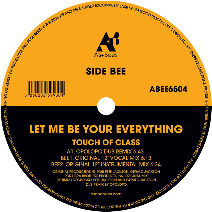 Touch Of Class/LET ME BE YOUR... 12"