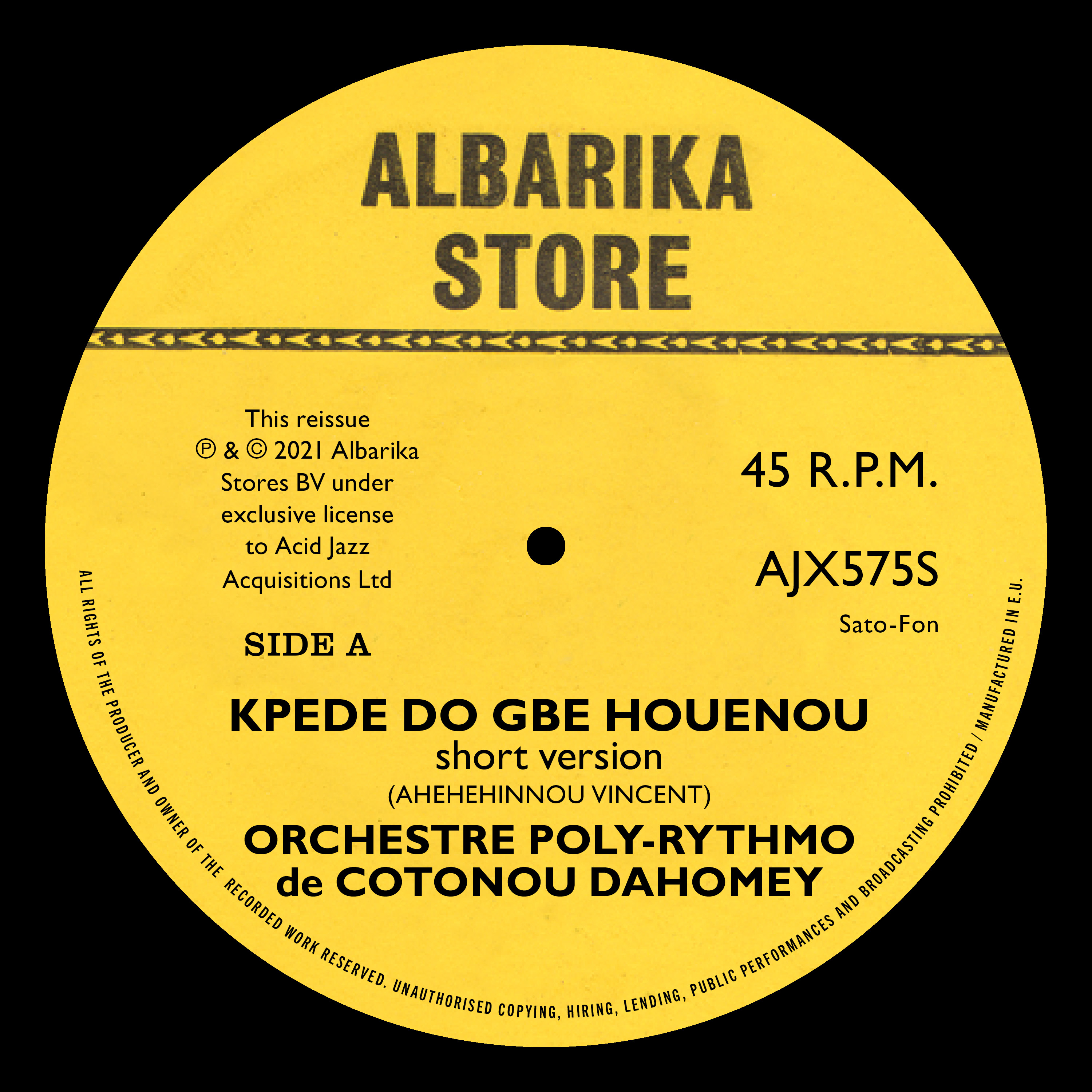 Orchestre Poly Rythmo/KPEDE DO GBE 7" Orchestre Poly Rythmo/KPEDE DO GBE 7"
