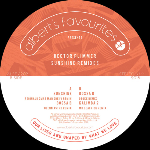 Hector Plimmer/SUNSHINE REMIXES 12"