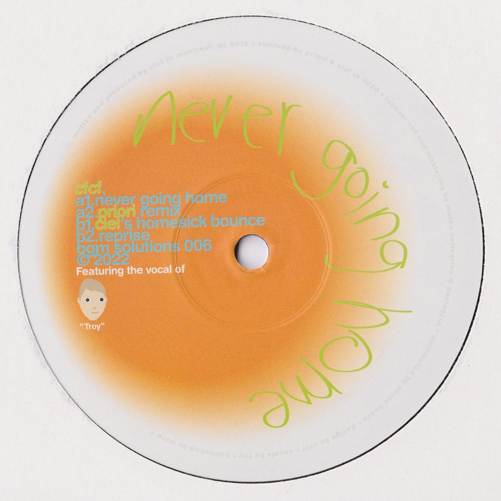 CFCF/NEVER GOING HOME 12"