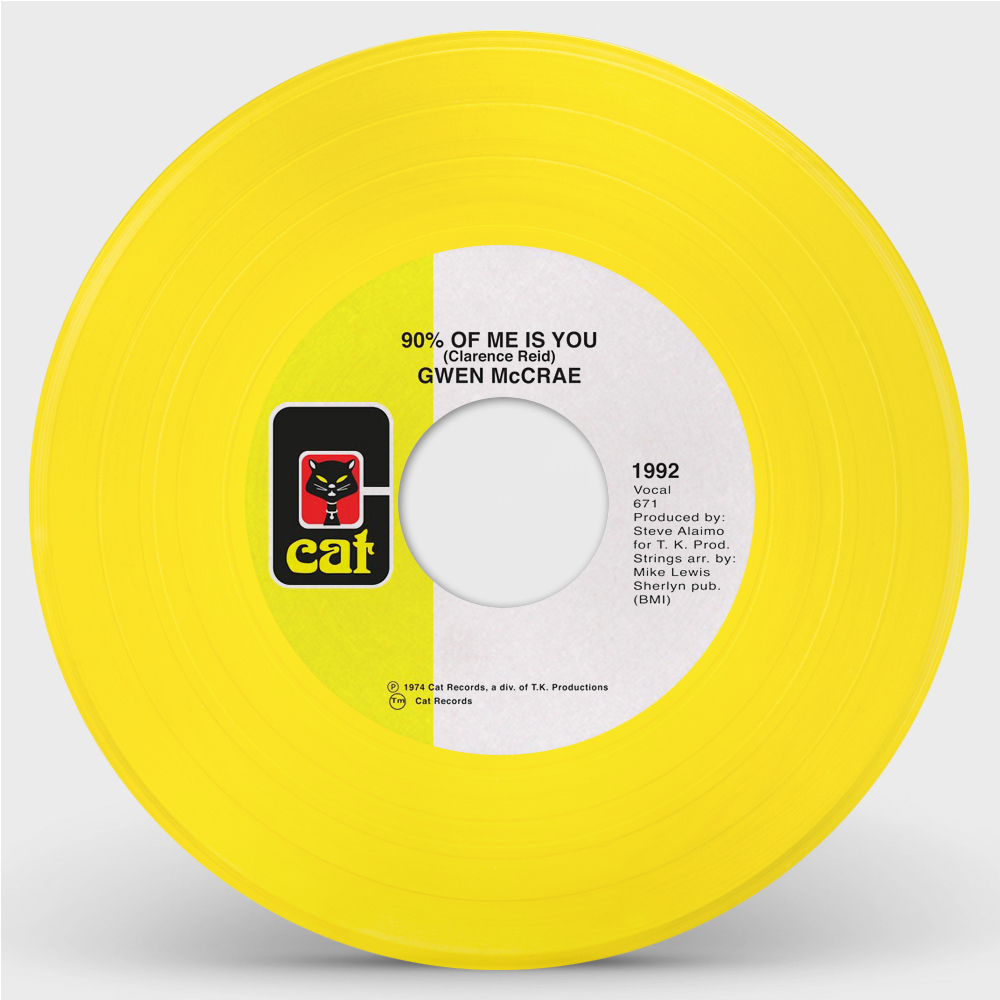 Gwen McCrae/90% OF ME IS YOU (YELLOW) 7"