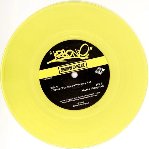 KRS One/SOUND OF DA POLICE (YELLOW) 7"