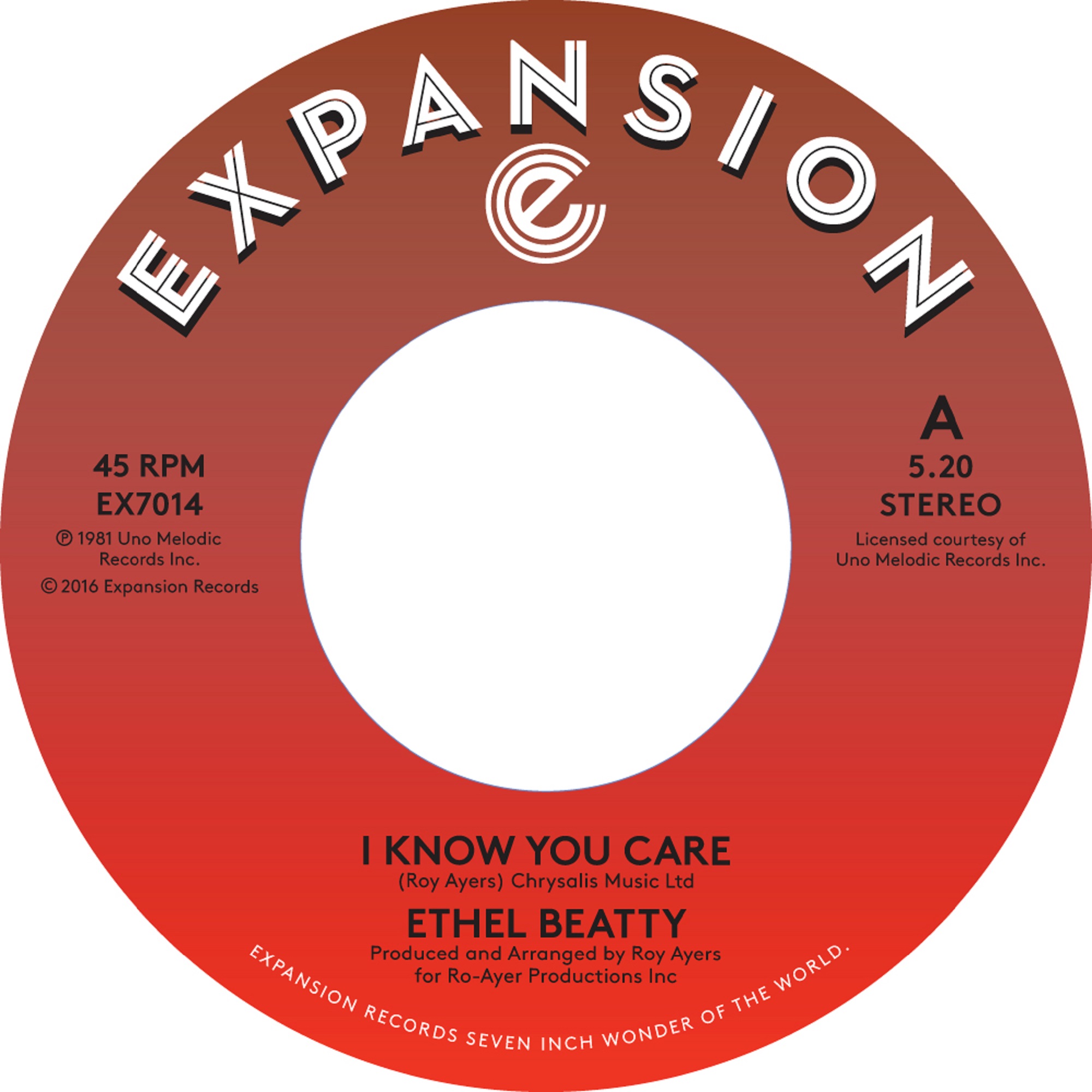 Ethel Beatty/I KNOW YOU CARE 7"