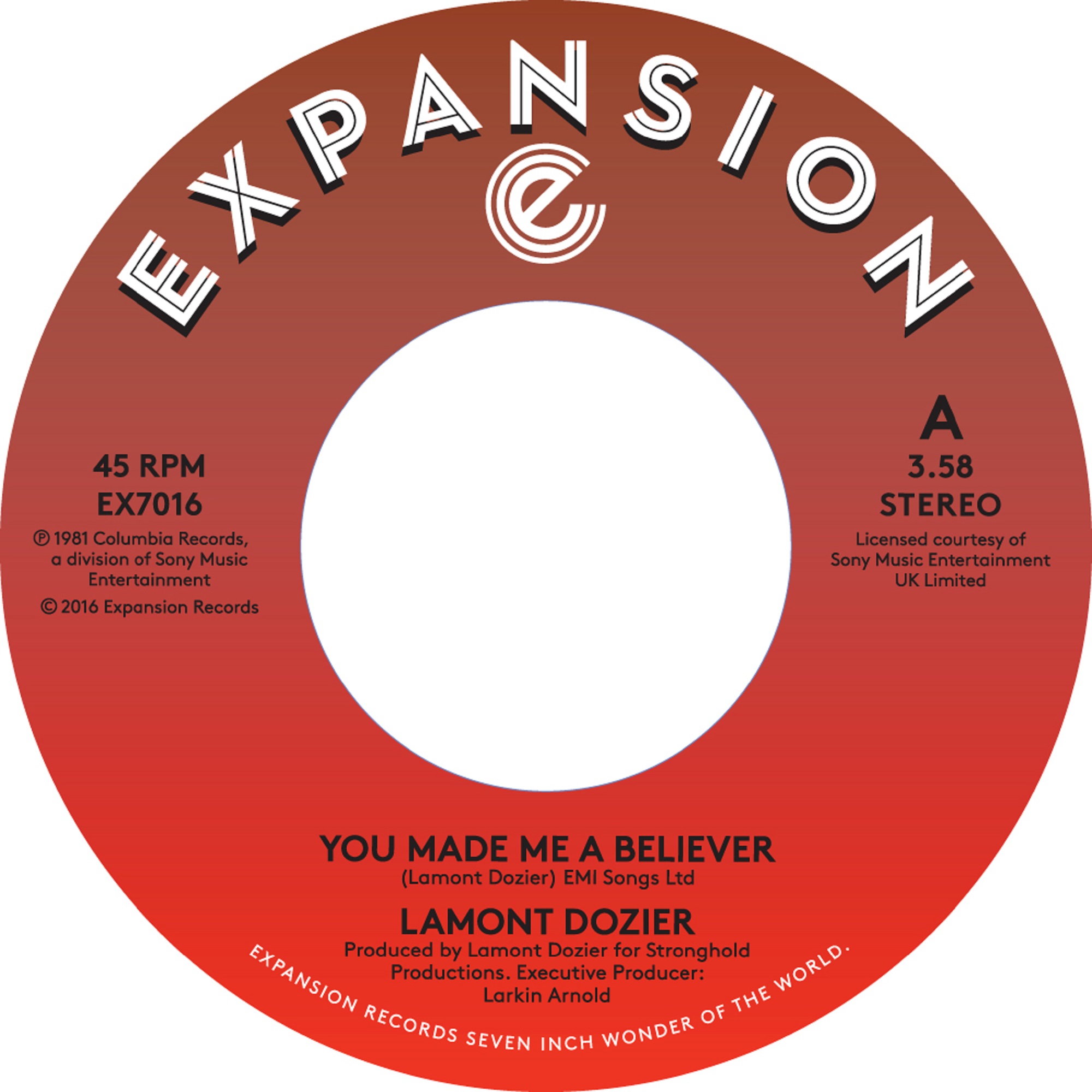 Lamont Dozier/YOU MADE ME A BELIEVER 7"