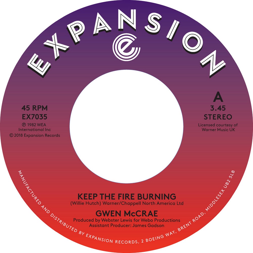 Gwen McCrae/KEEP THE FIRE BURNING 7"