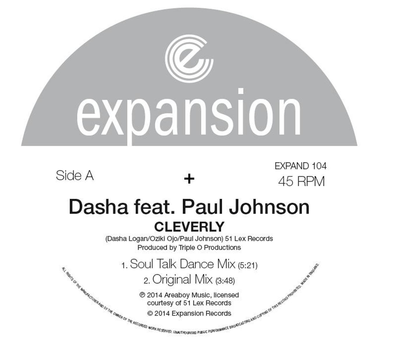 Dasha & Paul Johnson/CLEVERLY 12"
