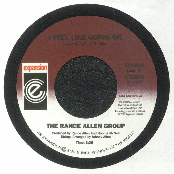 Rance Allen/I FEEL LIKE GOING ON 7"