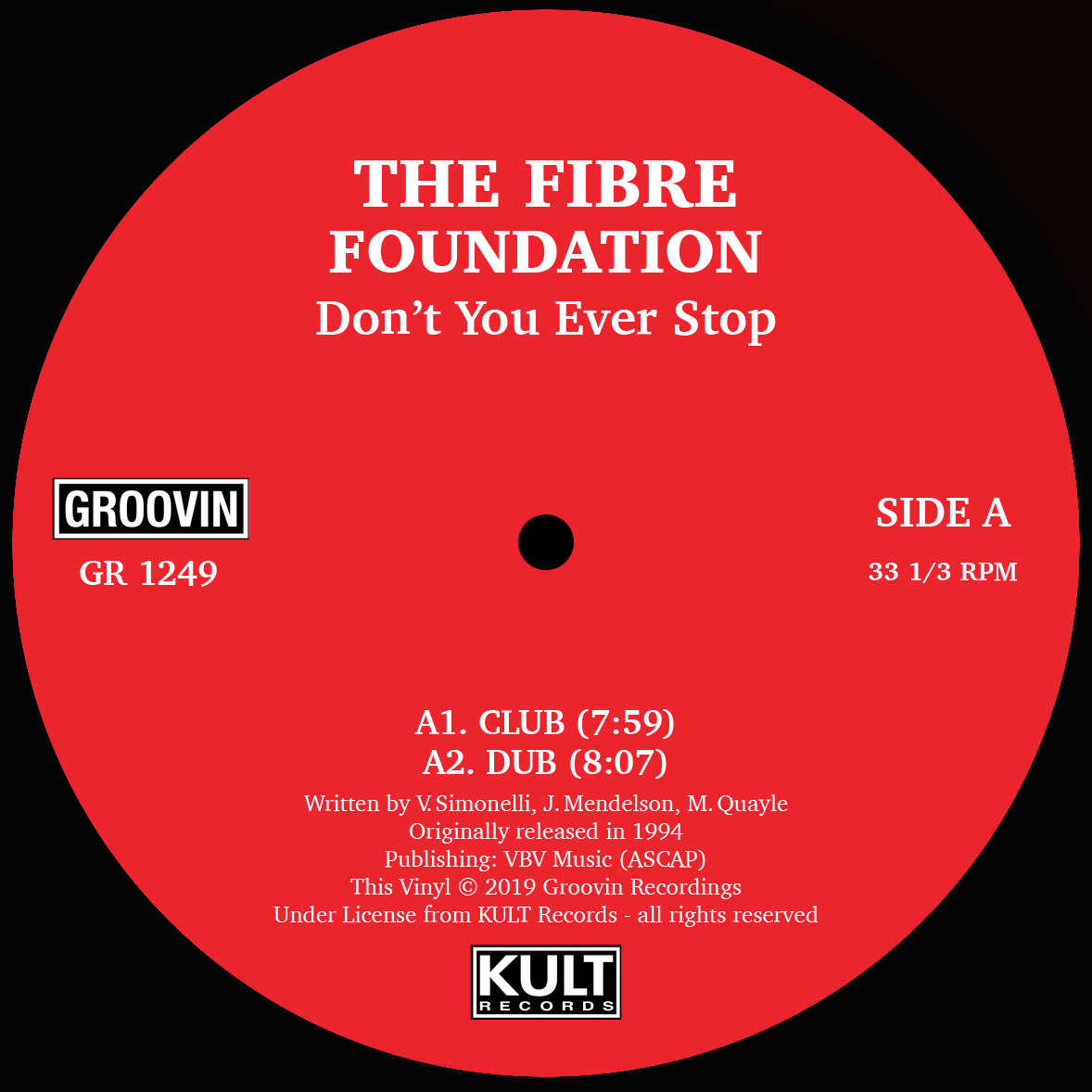 Fibre Foundation/DON'T YOU EVER STOP 12"