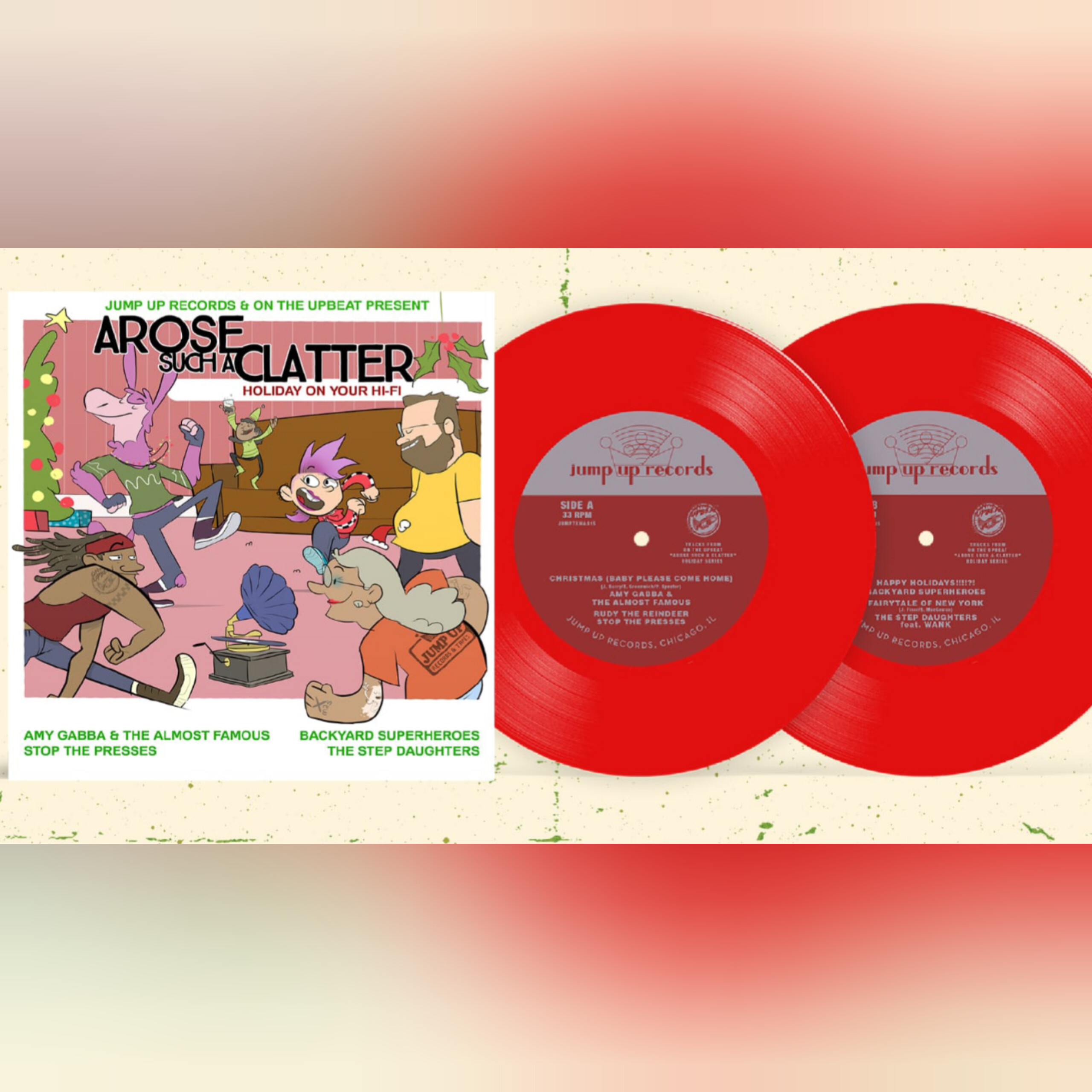 Xmas Ska/AROSE SUCH A CLATTER(RED) 7" EP