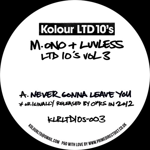 M.ono & Luvless/LTD 10"s VOL. 3 10"