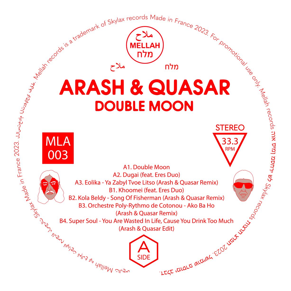 Arash & Quasar/DOUBLE MOON EP 12"