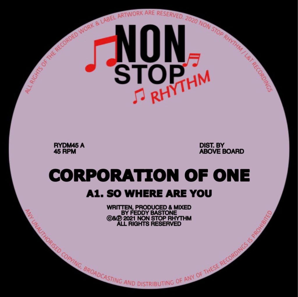 Corporation Of One/SO WHERE ARE YOU 12"