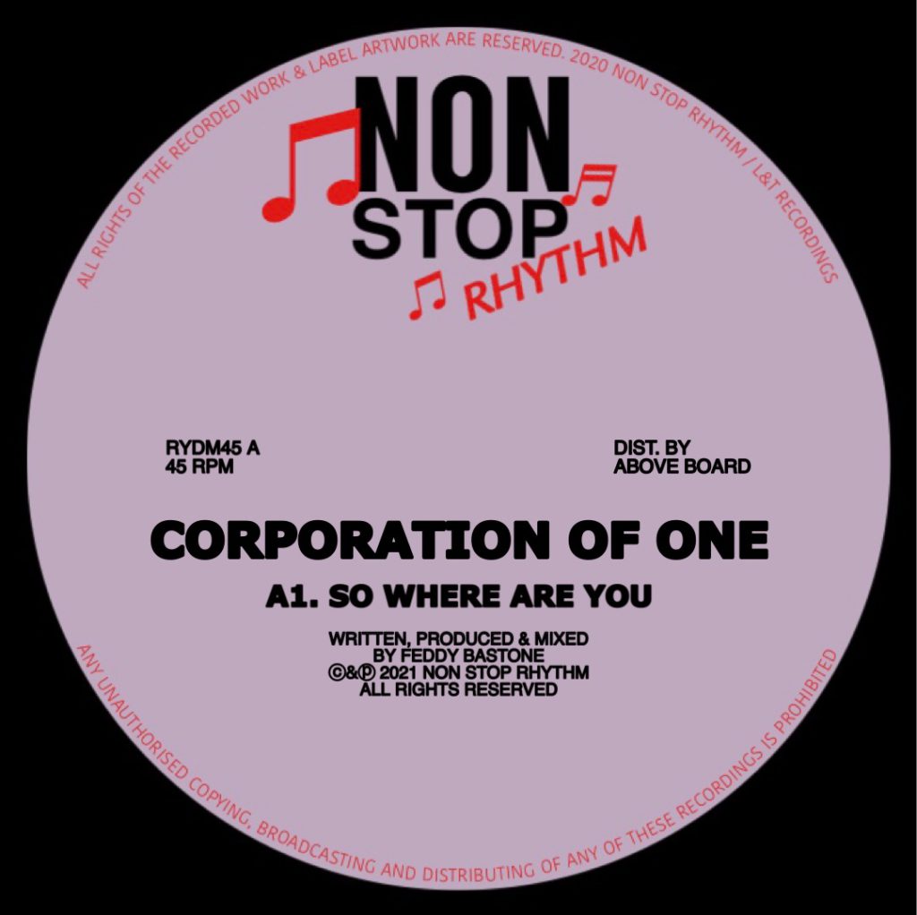 Corporation Of One/SO WHERE ARE YOU 12"