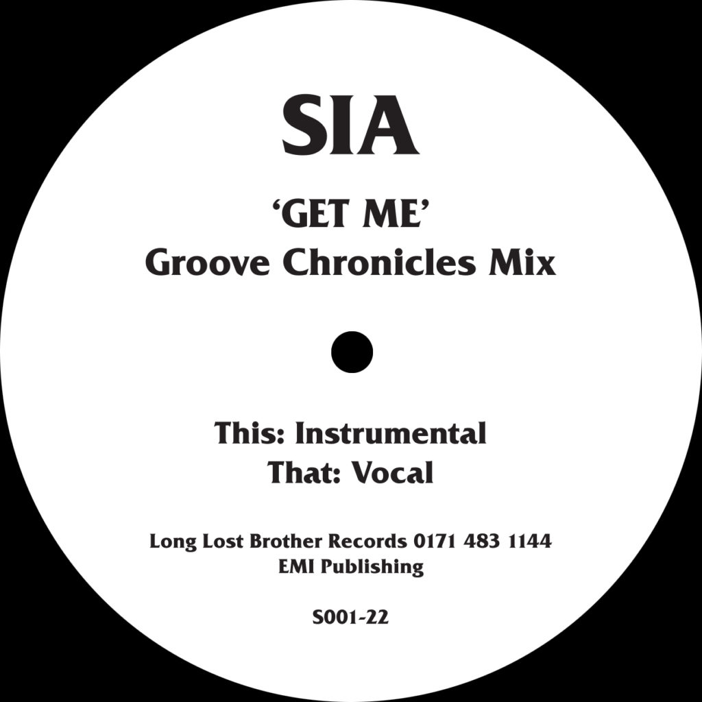 Sia/GET ME (GROOVE CHRONICLES REMIX) 12"