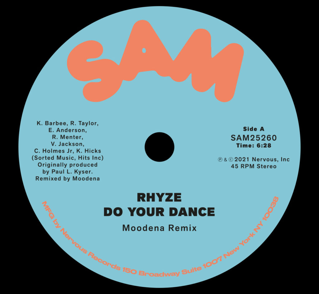 Rhyze/DO YOUR DANCE (MOODENA REMIX) 12"