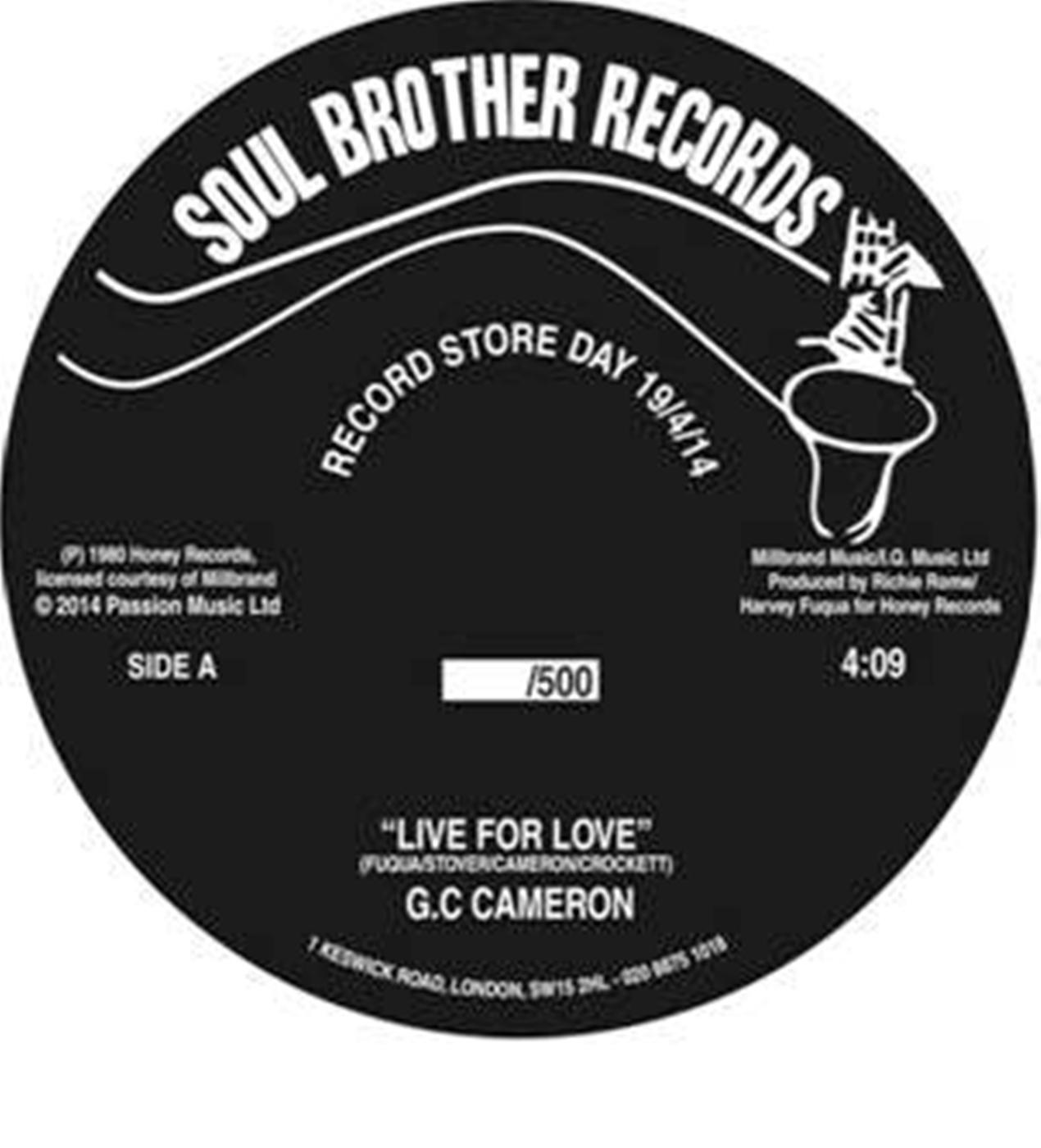 G.C. Cameron/LIVE FOR LOVE  7"