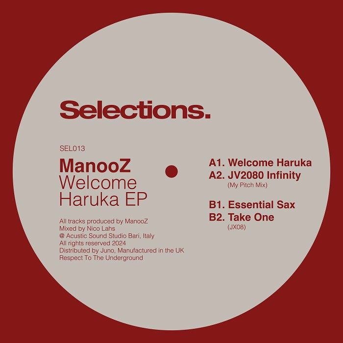Manooz/WELCOME HARUKA EP 12"