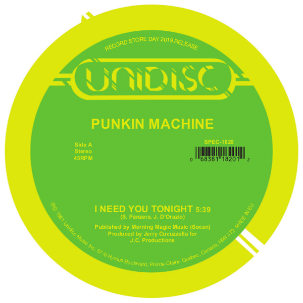 Punkin Machine/I NEED YOU TONIGHT 12"