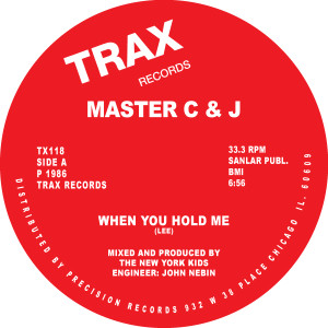 Master C & J/WHEN YOU HOLD ME 12"
