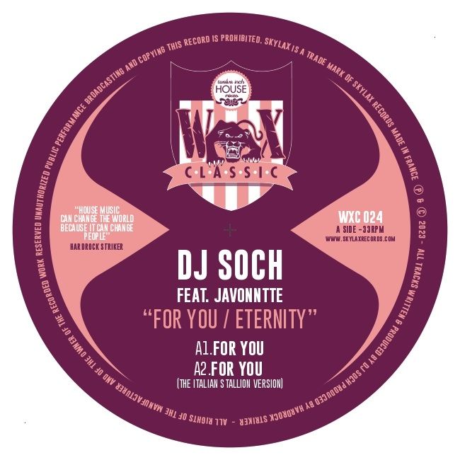 DJ Soch ft. Javonntte/FOR YOU 12"