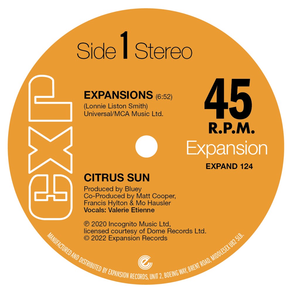 Citrus Sun (Incognito)/EXPANSIONS 12"