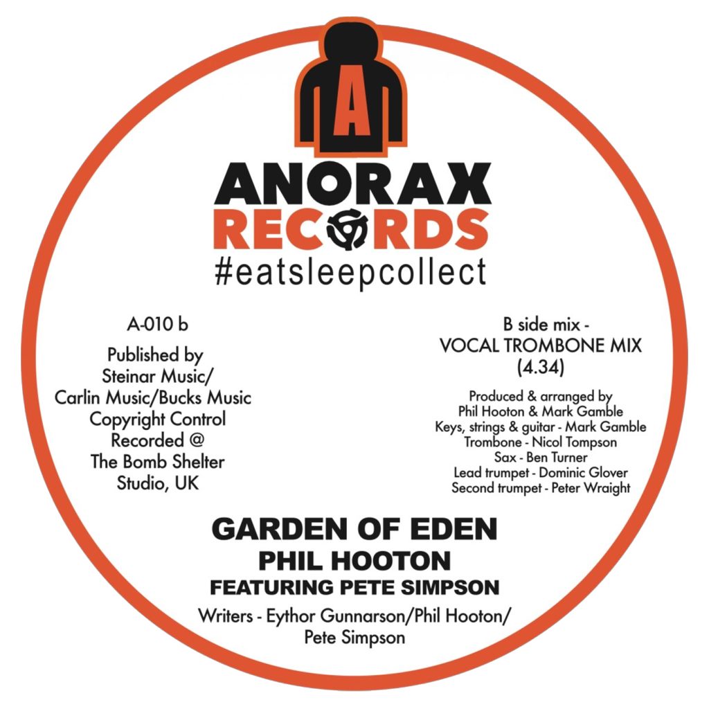Phil Hooton & Pete Simpson/GARDEN OF EDEN 7"