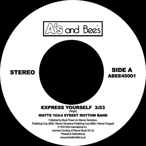 Watts 103rd Street/EXPRESS YOURSELF 7"