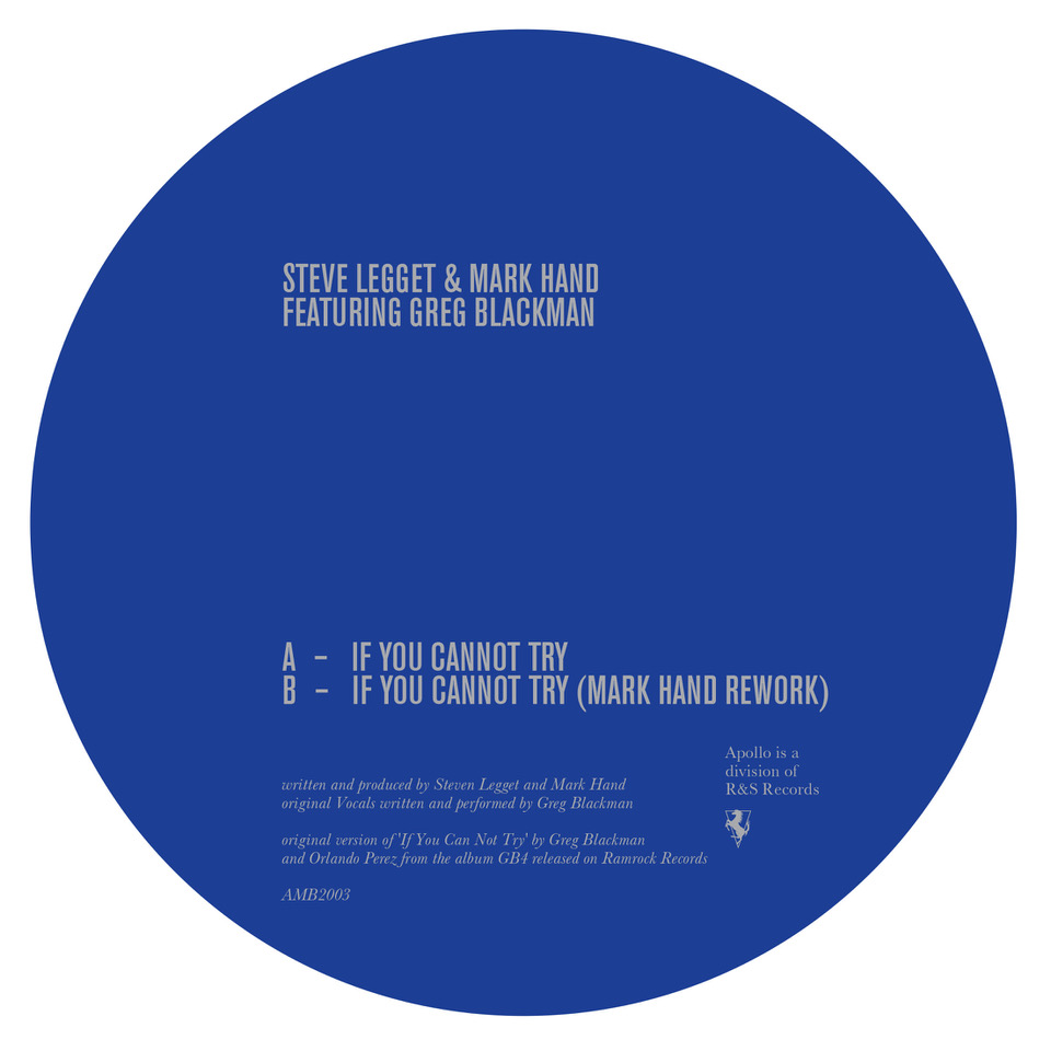 Steve Legget & Mark Hand/IF YOU... 12"