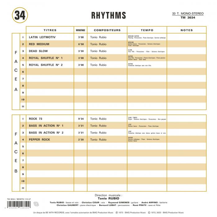 Tonio Rubio/RHYTHMS LP