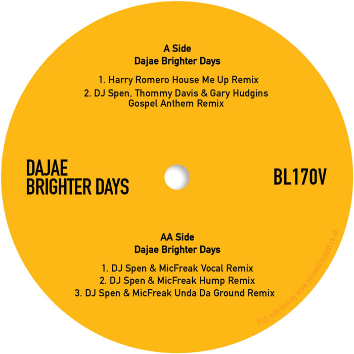 Dajae/BRIGHTER DAYS (2026 REMIXES) 12"