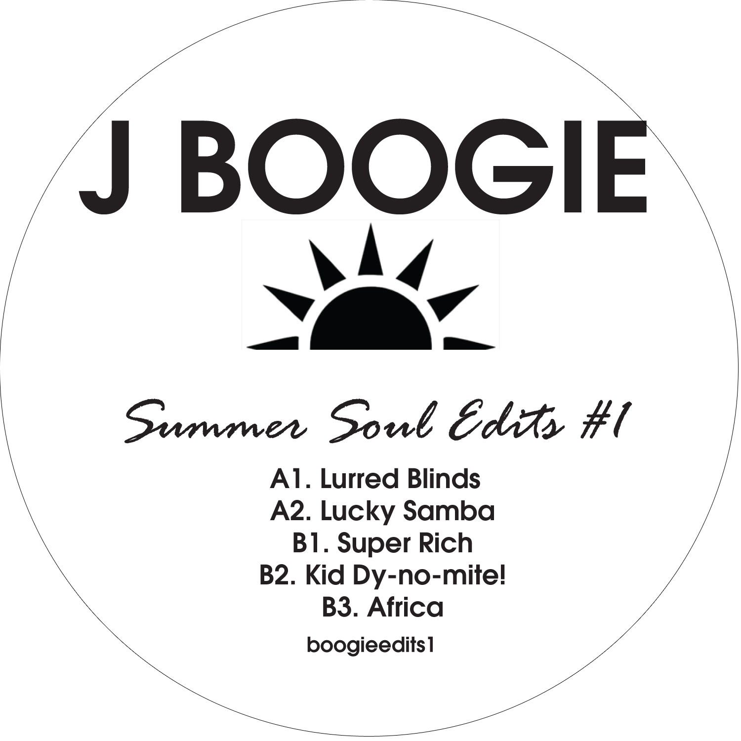 J Boogie/SUMMER SOUL EDITS #1 12"