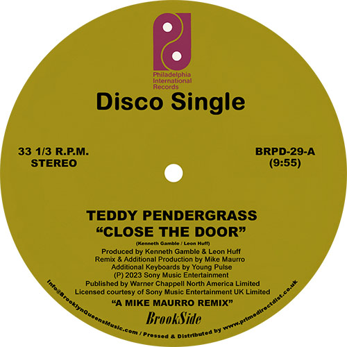 Teddy Pendergrass/CLOSE THE DOOR RMX 12"